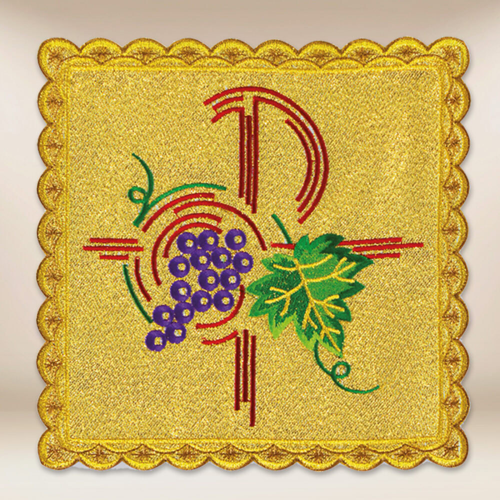 Palka haftowana złota