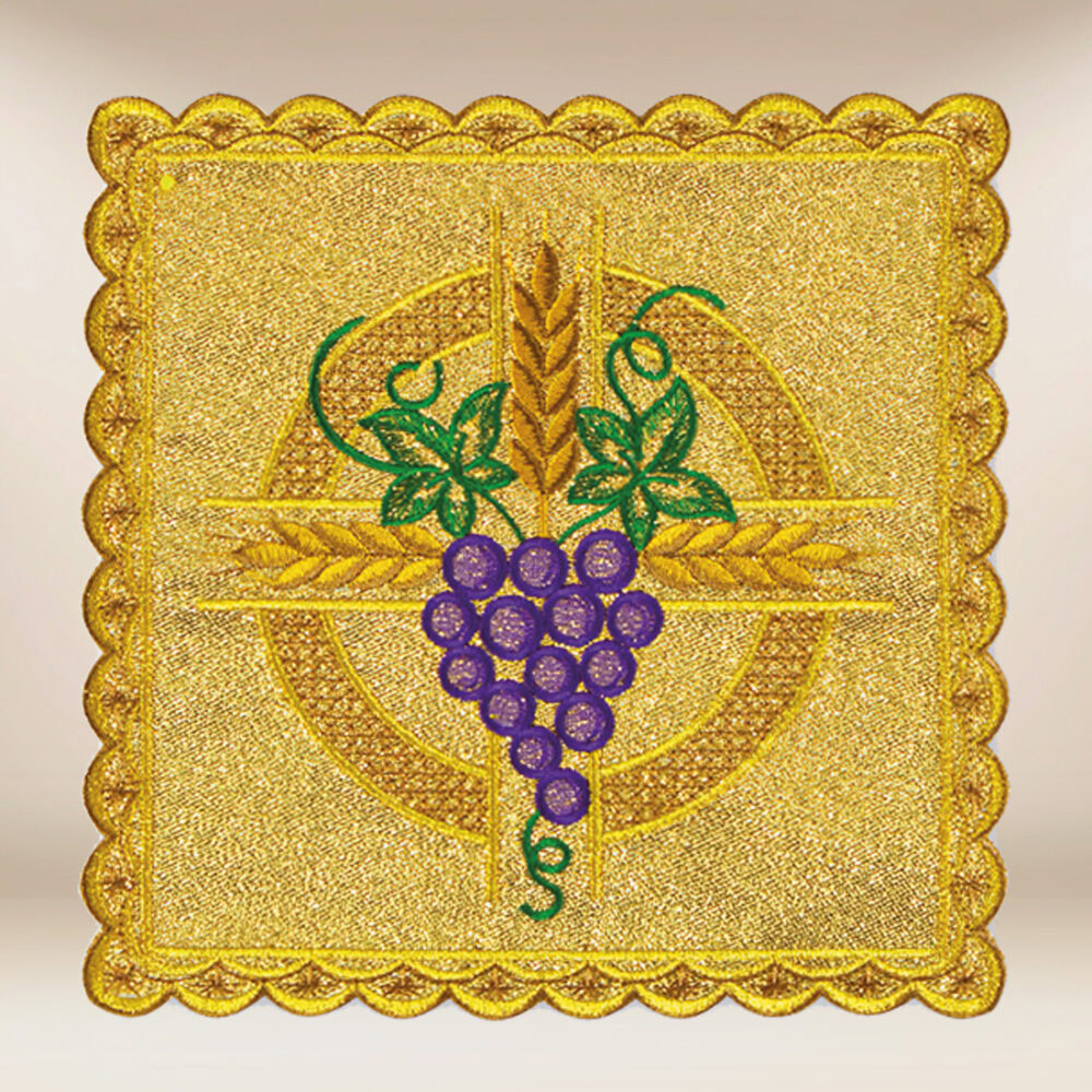 Palka haftowana złota