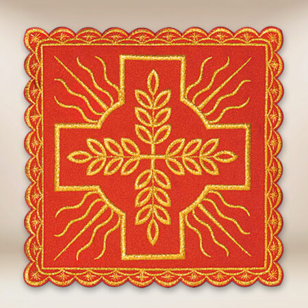 Palka haftowana czerwona