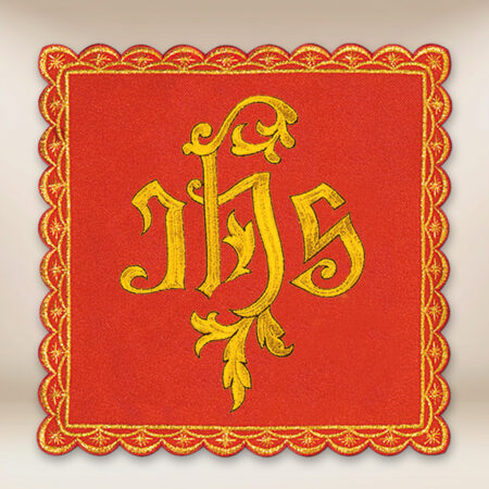 Palka haftowana czerwona