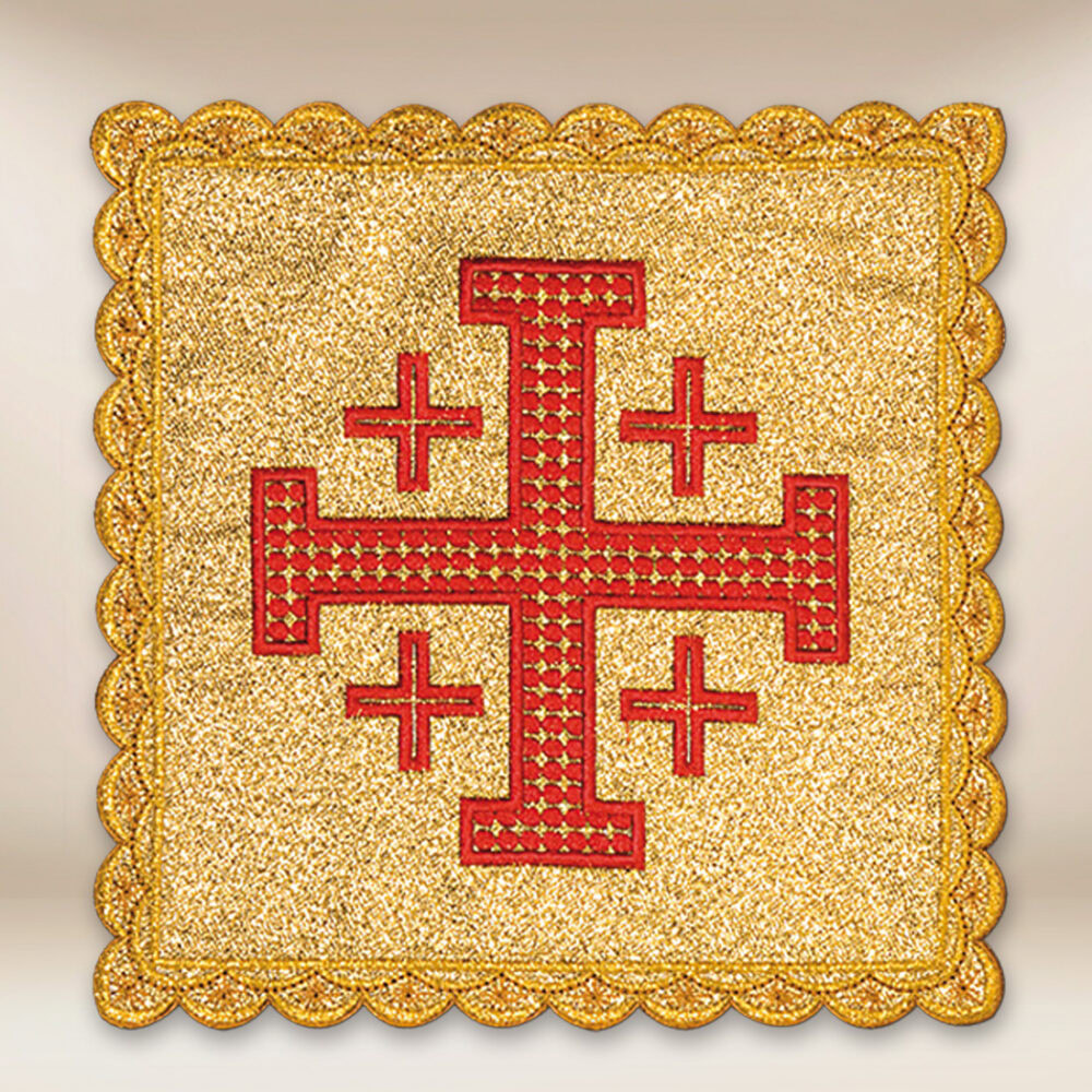 Palka haftowana czerwona