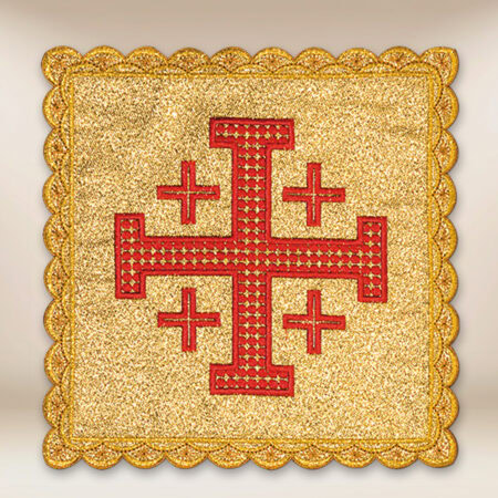 Palka haftowana złota