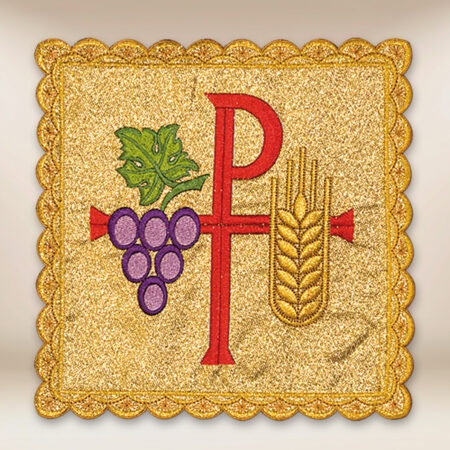 Palka haftowana złota