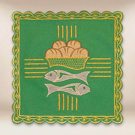 Palka haftowana zielona