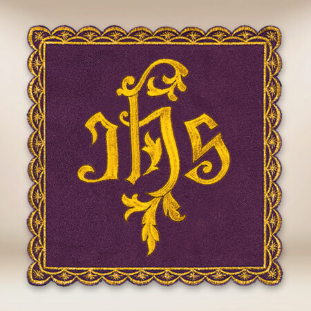 Palka haftowana fioletowa