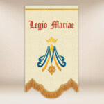 Mini chorągwie haftowana dwustronnie „Św.  Józef”