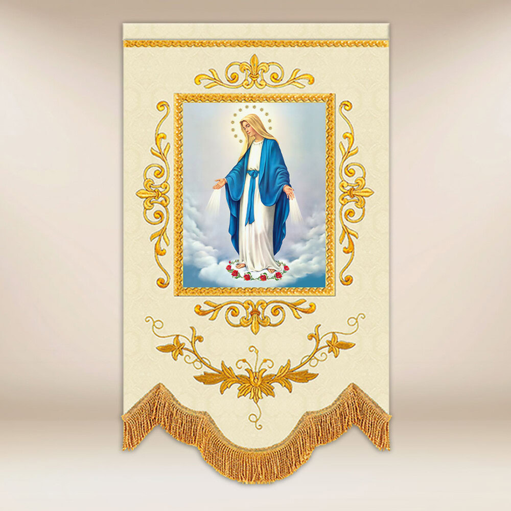 Mini chorągwie haftowana dwustronnie „Św.  Józef”