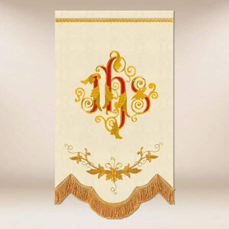 Mini chorągwie haftowana dwustronnie  „IHS”