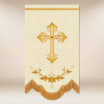 Mini chorągwie haftowana dwustronnie „Św.  Józef”