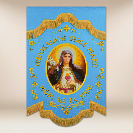 Chorągiew dwustronna „Niepokalane Serce  Maryi”