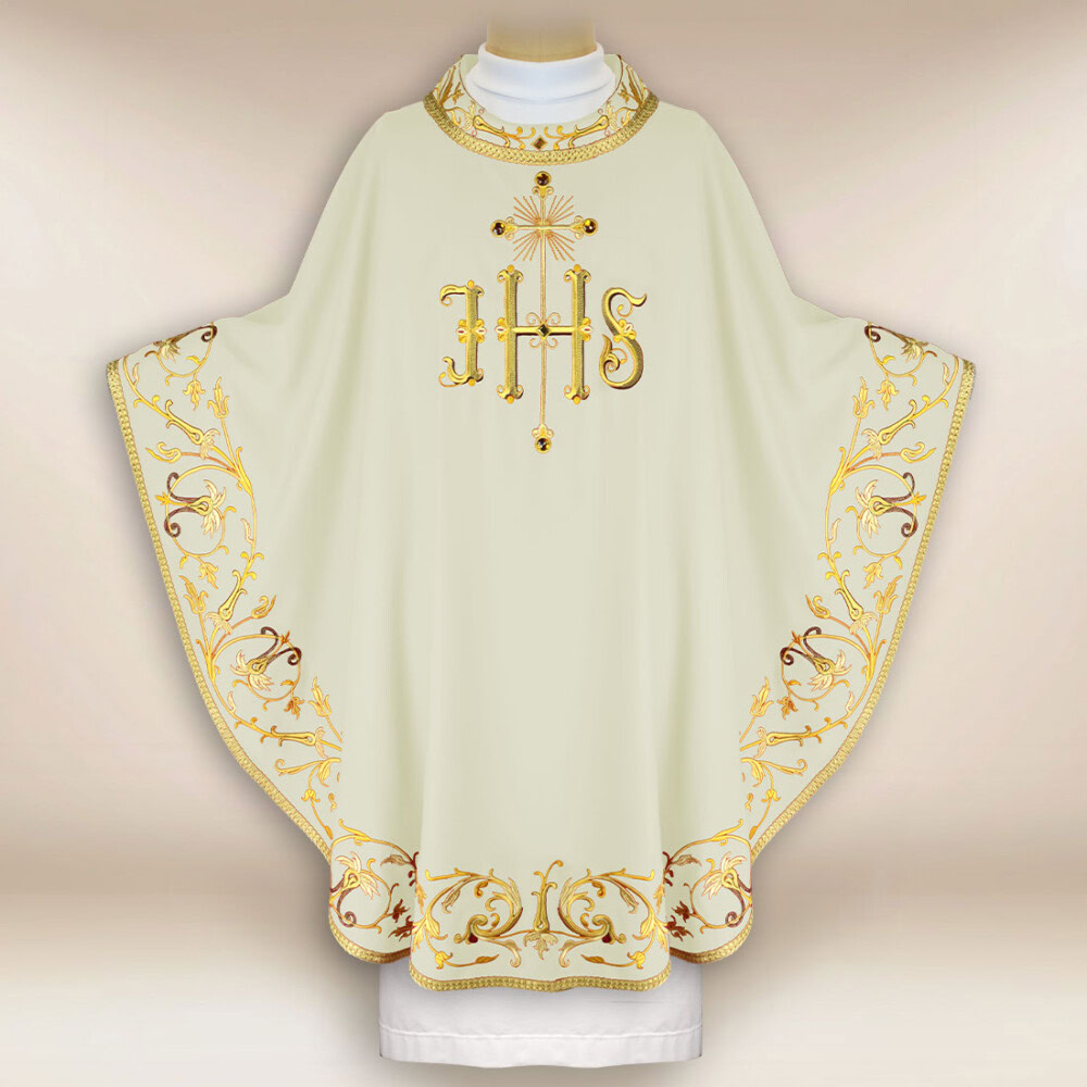 Ornat haftowany „Sacra Flora” ecru