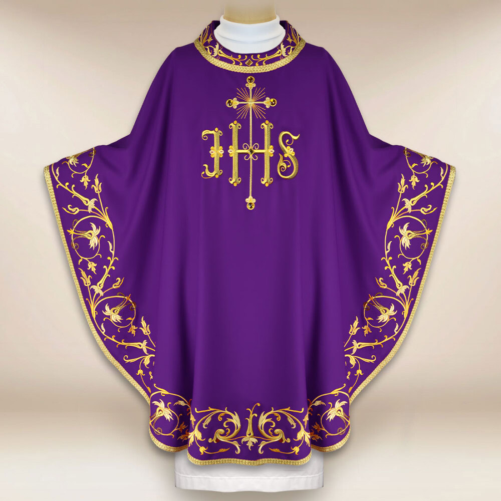 Ornat haftowany „Sacra Flora” ecru