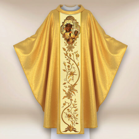 Ornat haftowany z wizerunkiem fotograficznym „Matka Boska Częstochowska”