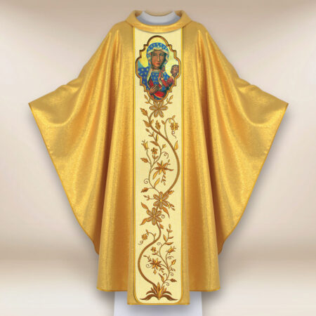 Ornat haftowany z wizerunkiem fotograficznym „Matka Boska Częstochowska”