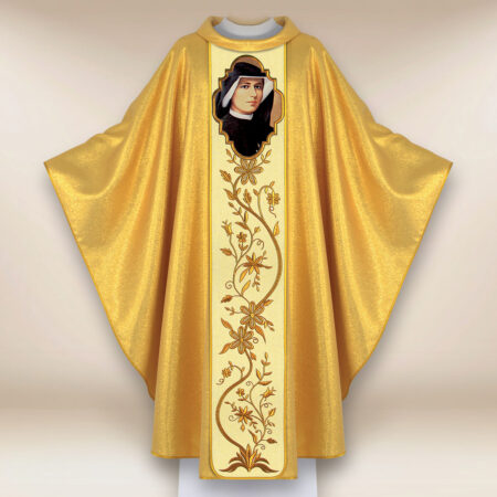 Ornat haftowany z wizerunkiem fotograficznym „Św. Faustyna”