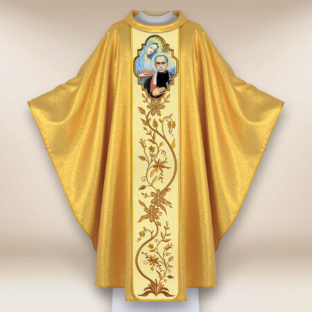Ornat haftowany z wizerunkiem fotograficznym „Św. Maksymilian Kolbe”