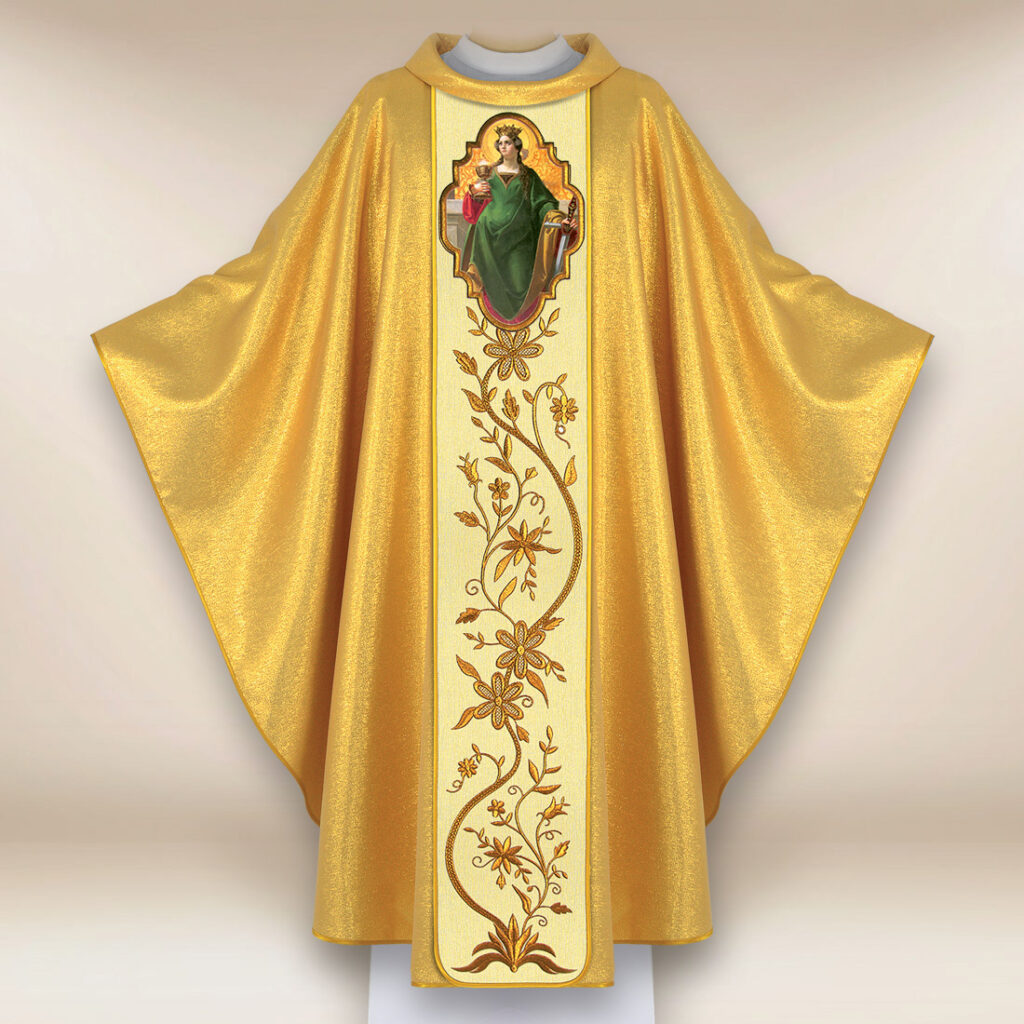 Ornat z wizerunkiem Św. Barbara