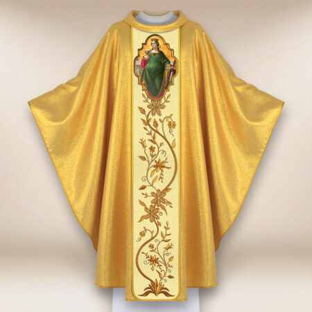 Ornat haftowany z wizerunkiem fotograficznym „Św. Barbara”