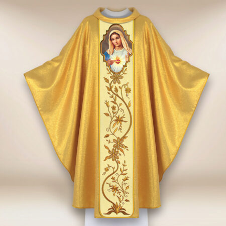 Ornat haftowany z wizerunkiem fotograficznym „Serce Maryi”