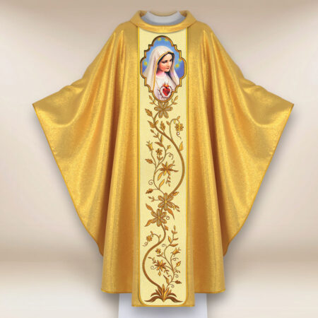 Ornat haftowany z wizerunkiem fotograficznym „Matka Boska Fatimska”