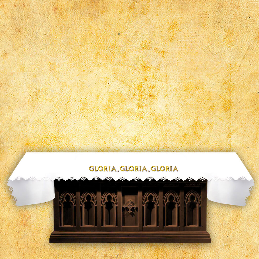 Obrus foto wycinany laserowo "Gloria Gloria Gloria"