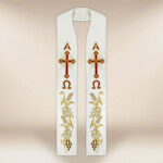 Stuła haftowana „IHS z Różami”