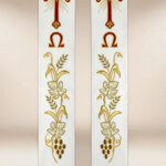 Stuła haftowana „IHS z Różami”