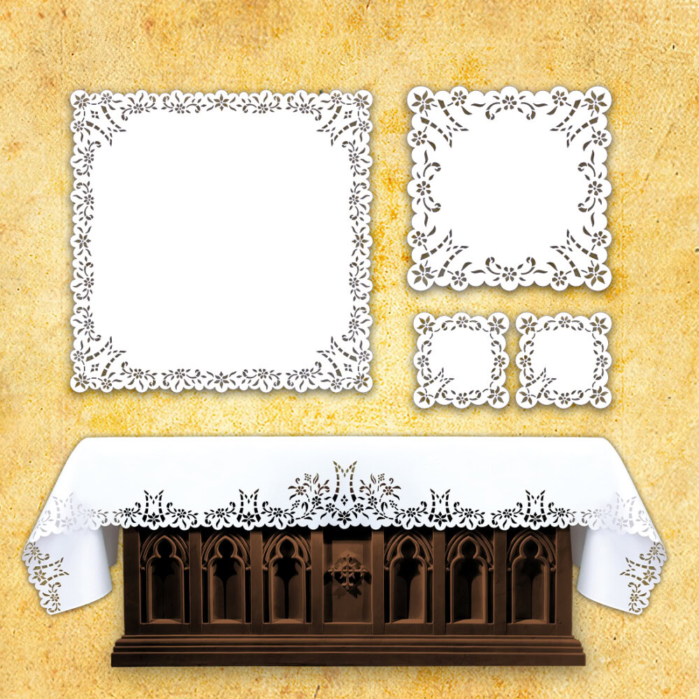 Ażurowy komplet na ołtarz do kościoła "Maryjne Światło"