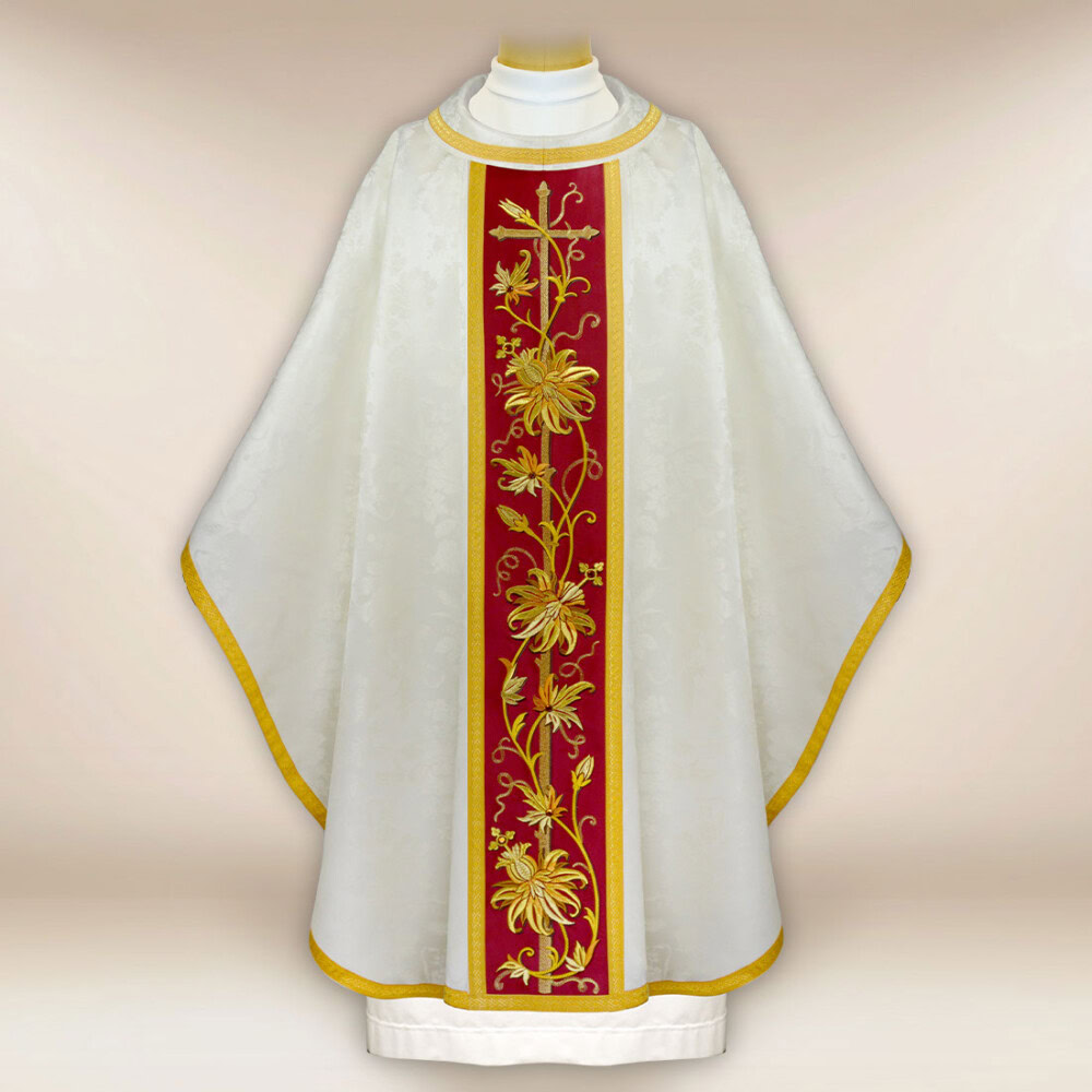 Ornat haftowany „Classico Bianco”