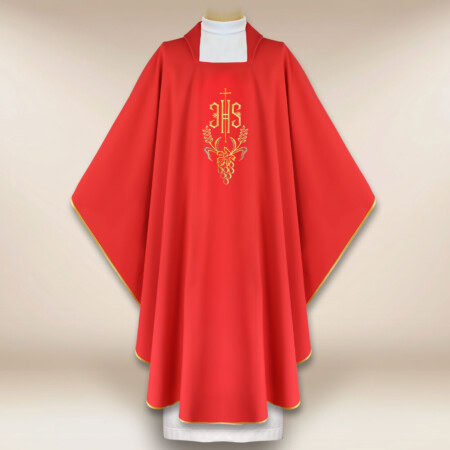 Ornat haftowany „IHS”