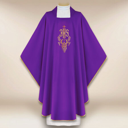 Ornat haftowany "IHS"