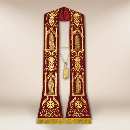 Stuła haftowana "4 Ewangelistów" plusz