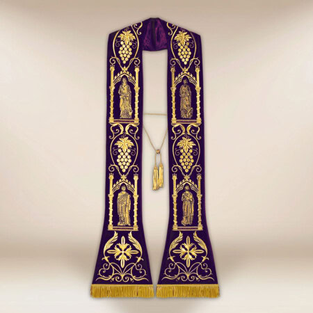 Stuła haftowana „4 Ewangelistów” plusz