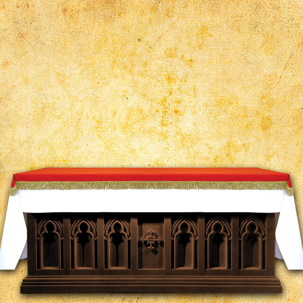 Nakrycie na ołtarz z elany - Czerwone