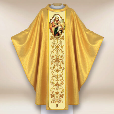 Ornat haftowany z wizerunkiem  fotograficznym „Św. Józef”