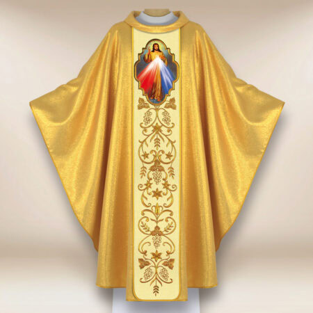 Ornat haftowany z wizerunkiem  fotograficznym „Jezus Miłosierny”