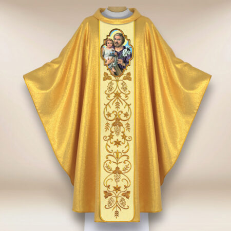 Ornat haftowany z wizerunkiem fotograficznym „Św. Józef”