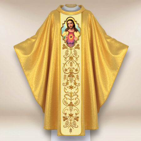 Ornat haftowany z wizerunkiem  fotograficznym „Serce Jezusa”