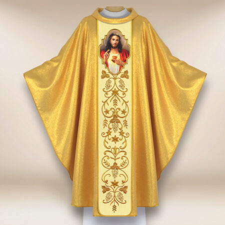 Ornat haftowany z wizerunkiem  fotograficznym „Serce Jezusa”