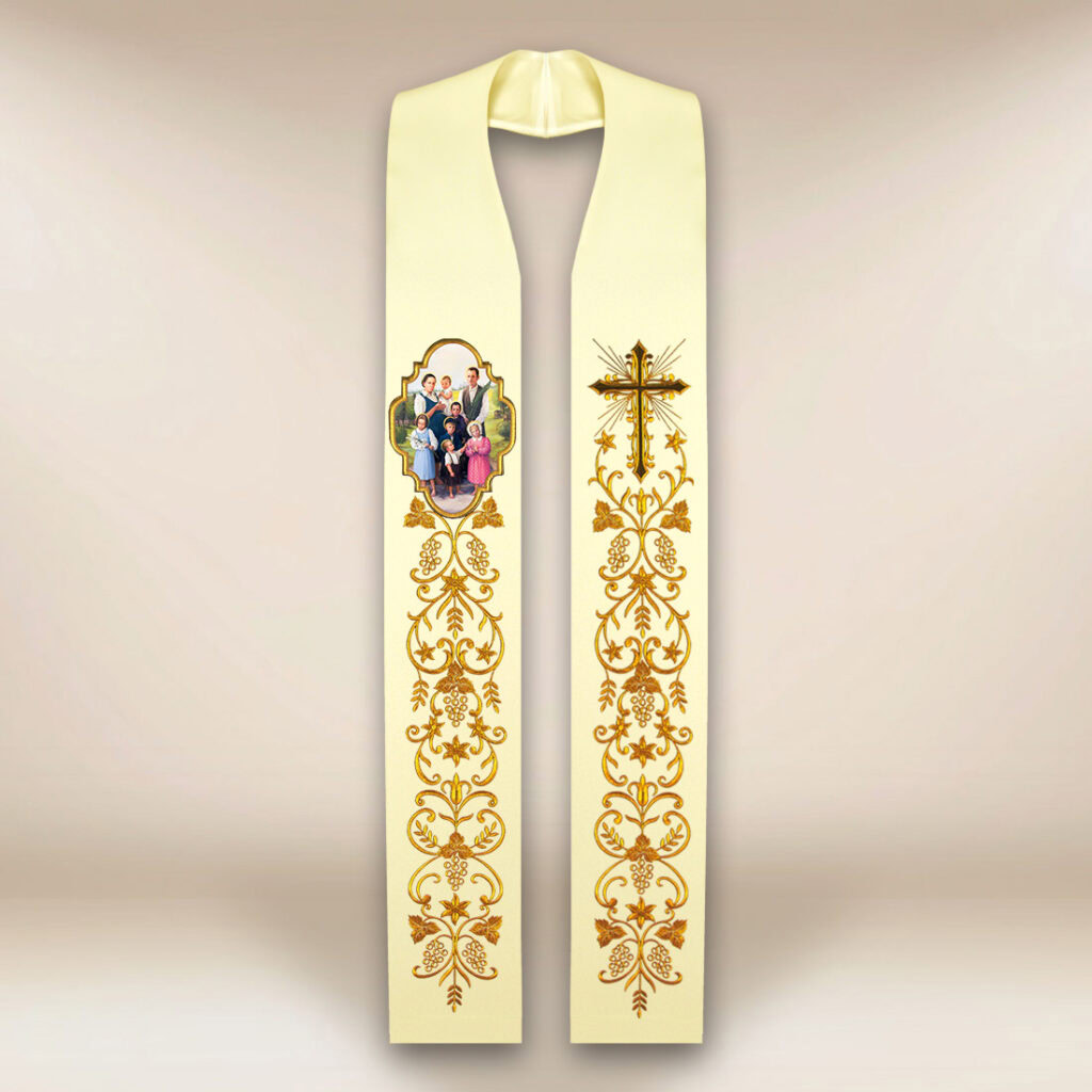 Stuła z wizerunkiem Rodzina Ulmów