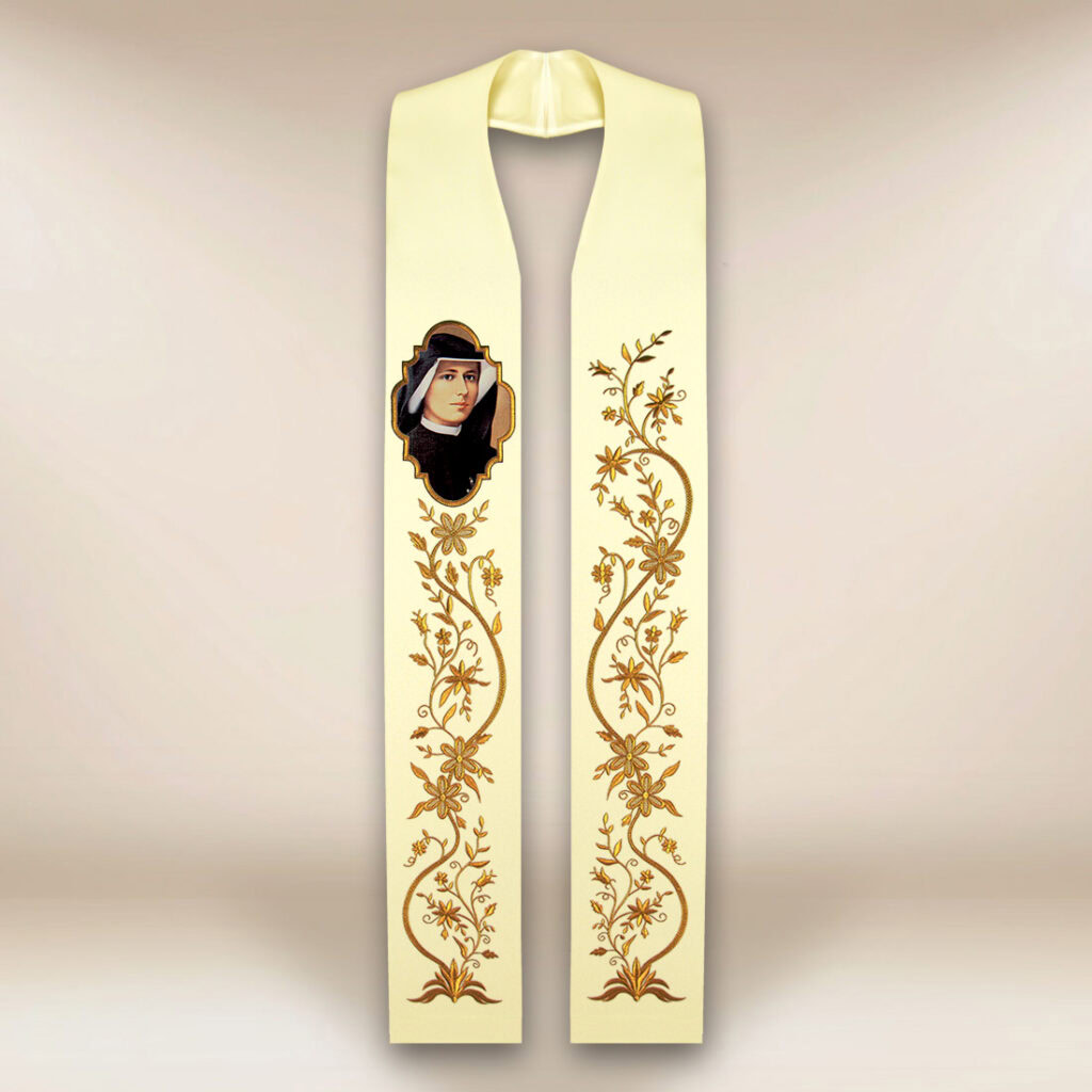 Stuła z wizerunkiem Św. Faustyna