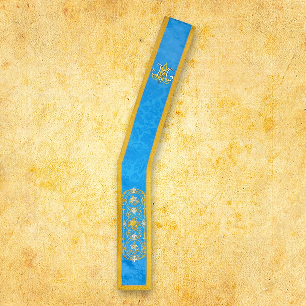 Stuła haftowana diakońska "Massimo-Blu"