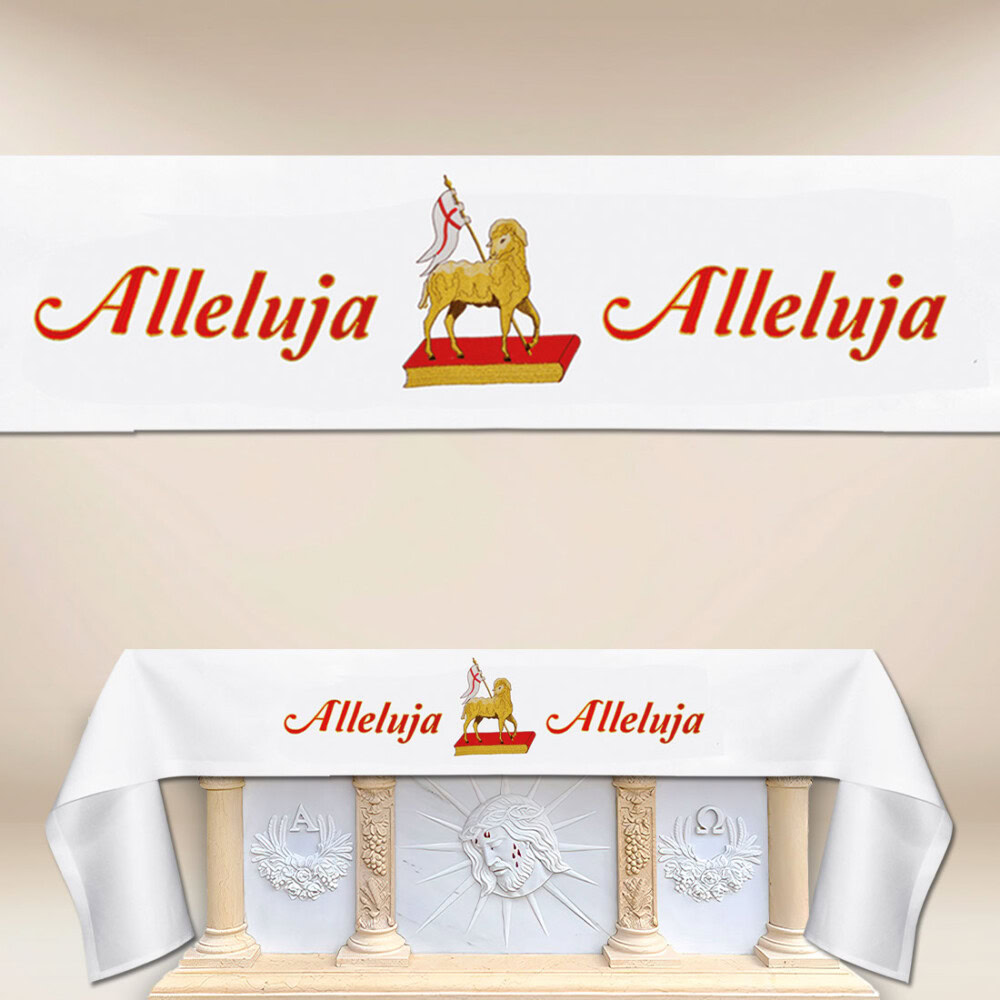 Obrus z haftem czołowym