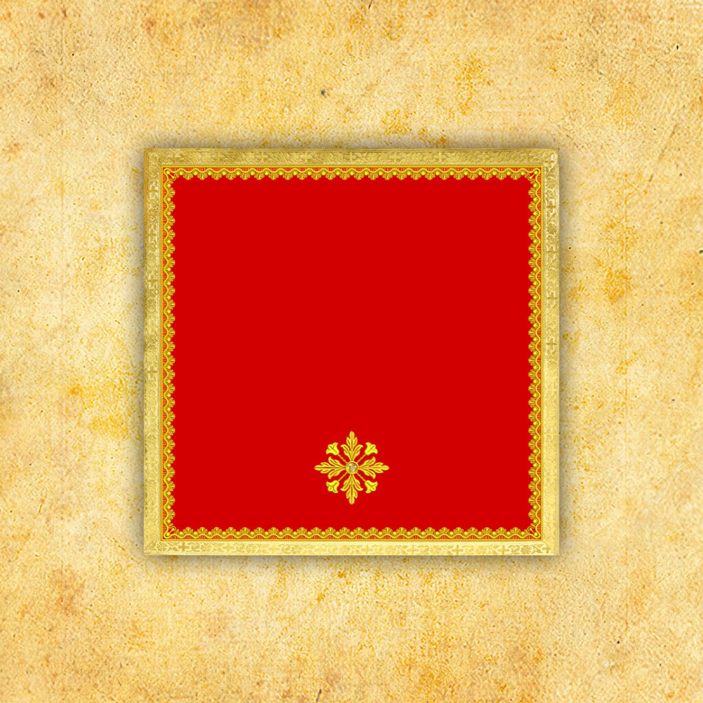 Welon na kielich czerwony haftowany