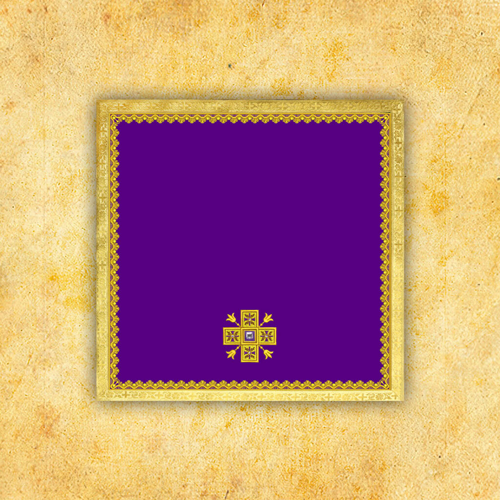 Welon na kielich fioletowy haftowany