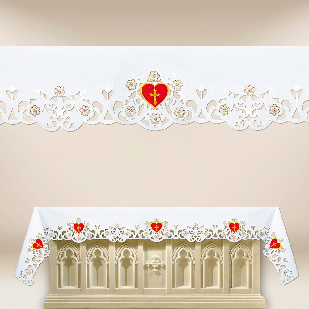 Obrus haftowany „Serce Jezusa” – Na  dowolny wymiar