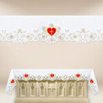 Obrus haftowany „Serce Jezusa” – Na  dowolny wymiar