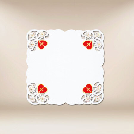 Serwetka haftowana "Serce Jezusa" 45x45