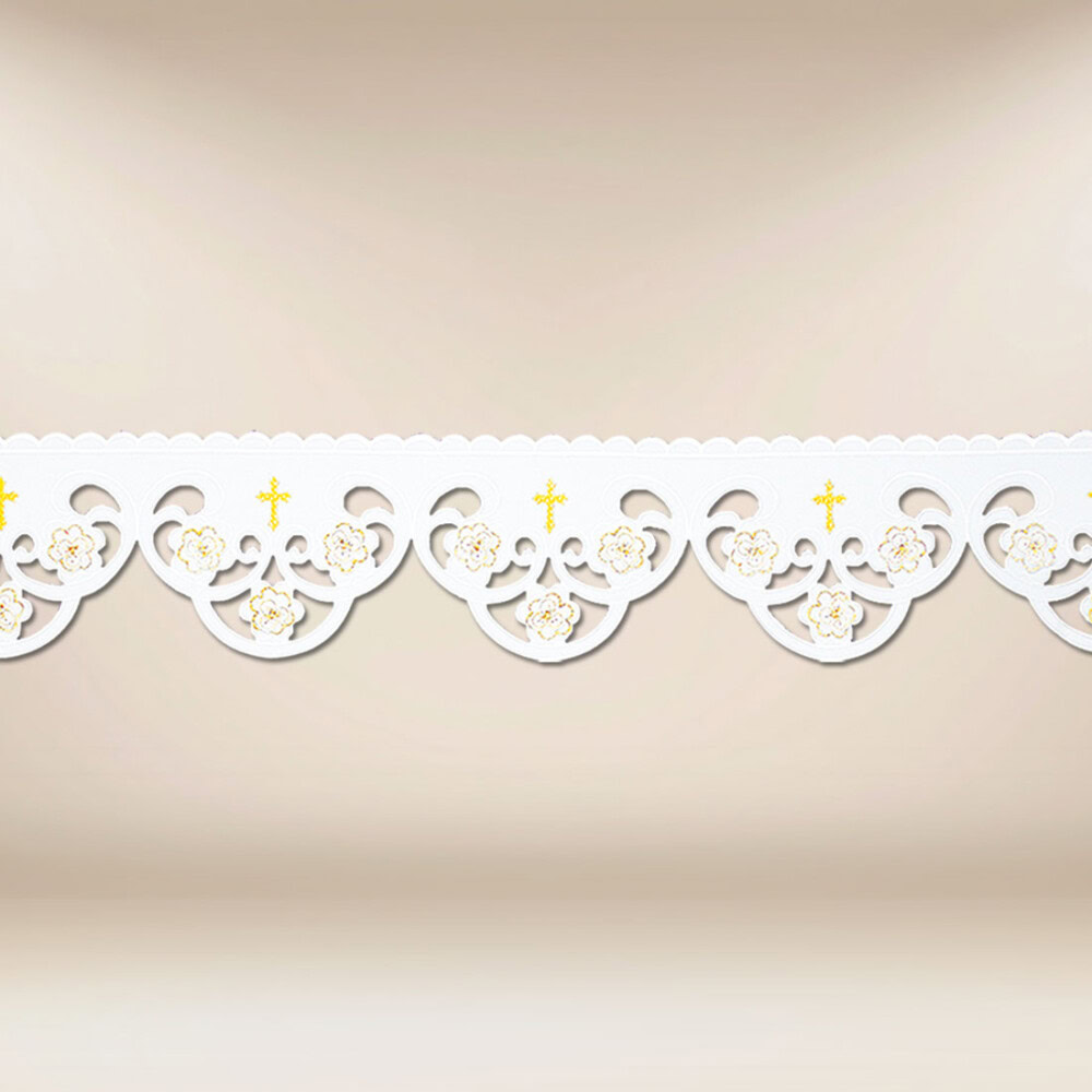 Obrus haftowany „Serce Jezusa” z  wizerunkiem (długość do 650cm)