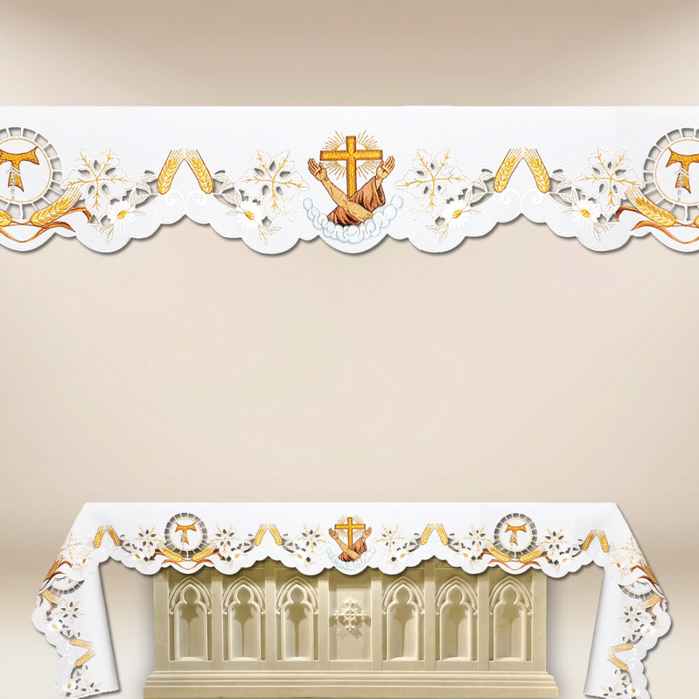 Obrus haftowany Franciszkański Obrus haftowany Franciszkański